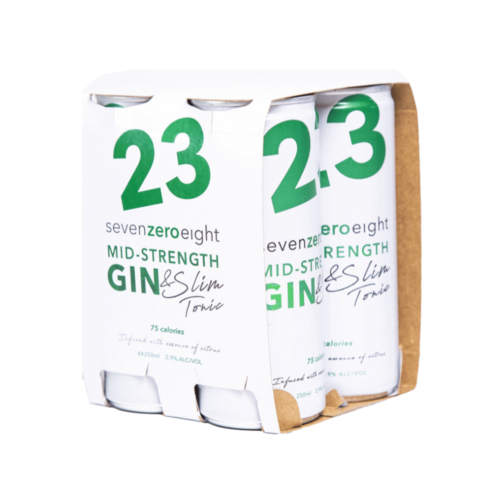 SEVEN ZERO EIGHT GIN & TONIC 250ML X 24 BB18/3/23 – Liquor Traders ...