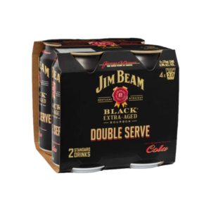 JIM BEAM WHITE DOUBLE SERVE 375ML CAN CTN/24