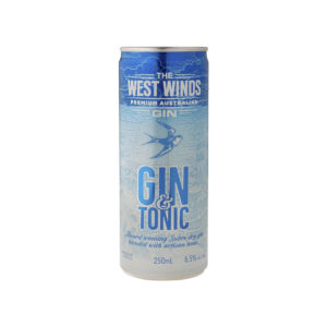 WEST WINDS GIN & TONIC CAN 250ML CTN/24